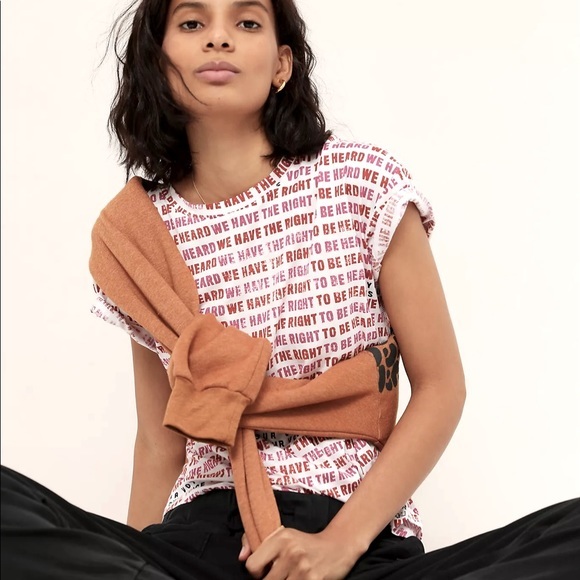 Anthropology Maeve Right to be heard graphic tee - Picture 1 of 11